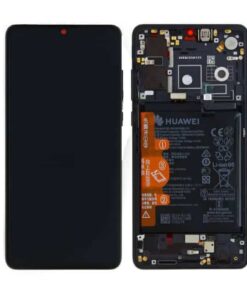 For Huawei P30 Genuine LCD Screen & Touch Digitiser With Frame & Battery - Black - New Version