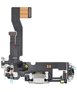 Charging Port Dock Connector Flex Cable & Microphones For iPhone 12 / 12 Pro - White