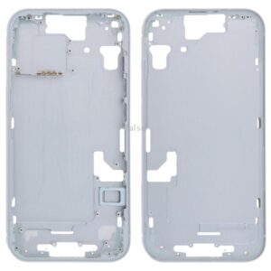 For iPhone 15 Middle Frame Bezel Plate with Side Keys + Card Tray, Version:US Version(Blue)