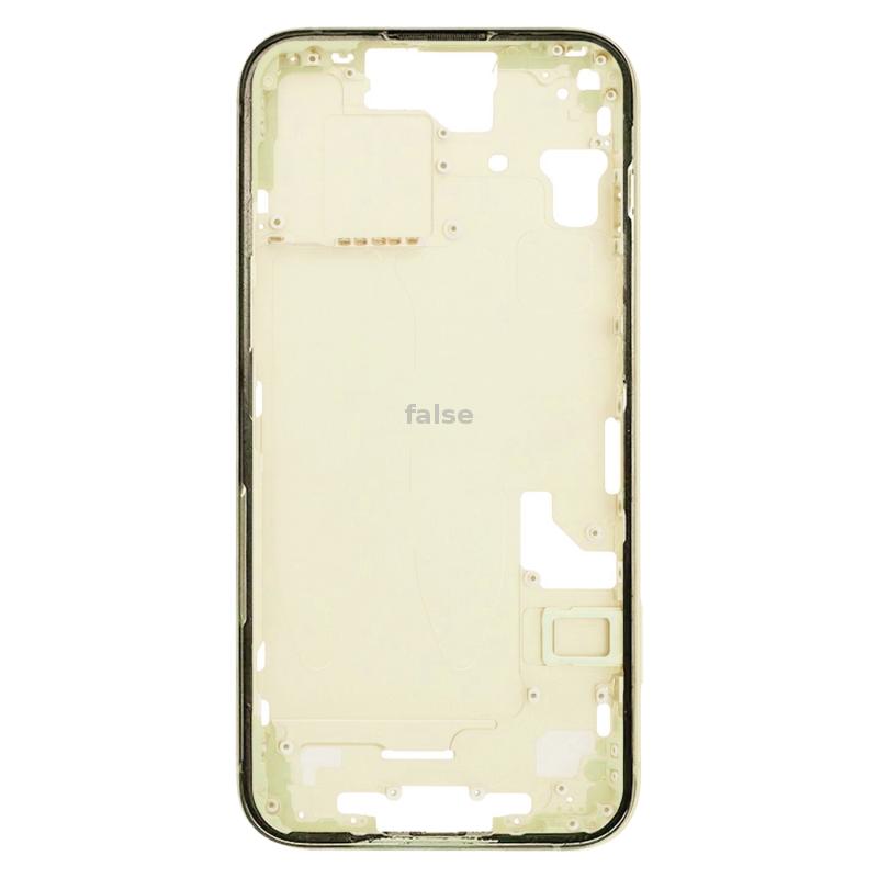 For iPhone 15 Middle Frame Bezel Plate with Side Keys + Card Tray, Version:CE EU Version(Yellow) - Image 2