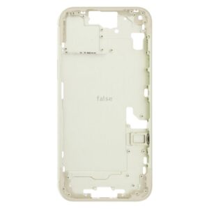 For iPhone 15 Plus Middle Frame Bezel Plate with Side Keys + Card Tray, Version:CE EU Version(Yellow)