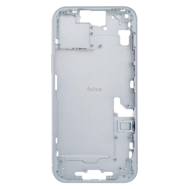 For iPhone 15 Plus Middle Frame Bezel Plate with Side Keys + Card Tray, Version:China Version(Blue)