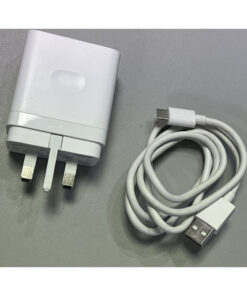 Genuine SuperVooc 65W Rapid 1.8A 3 Pin UK Charger & USB-C Cable By Oppo - OEM Pulled