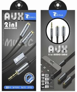 AUX 2 in 1 Audio Splitter - Black