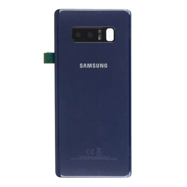 Genuine Samsung N950 Galaxy Note 8 Rear Back Glass / Battery Cover With Camera Lens - Blue