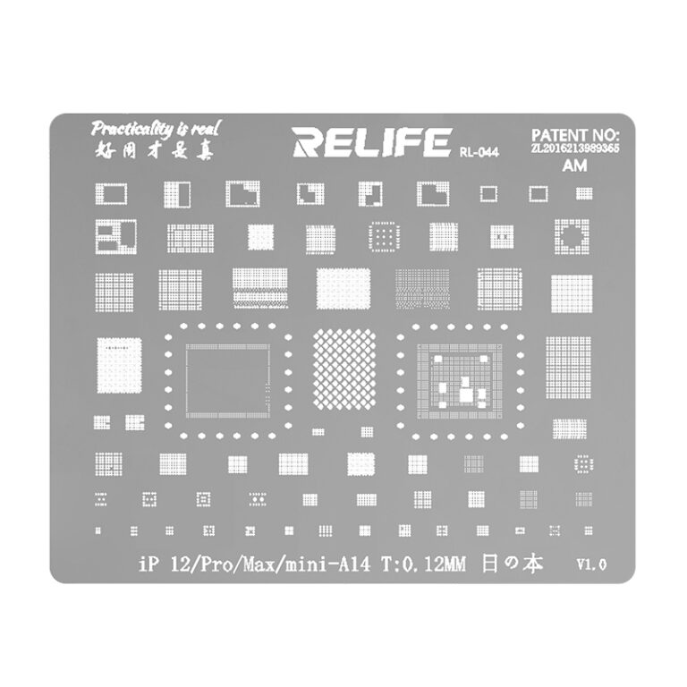 Relife RL-044 iPhone 12 mini / 12 / 12 Pro / 12 Pro Max BGA Re-Balling Stencil Template