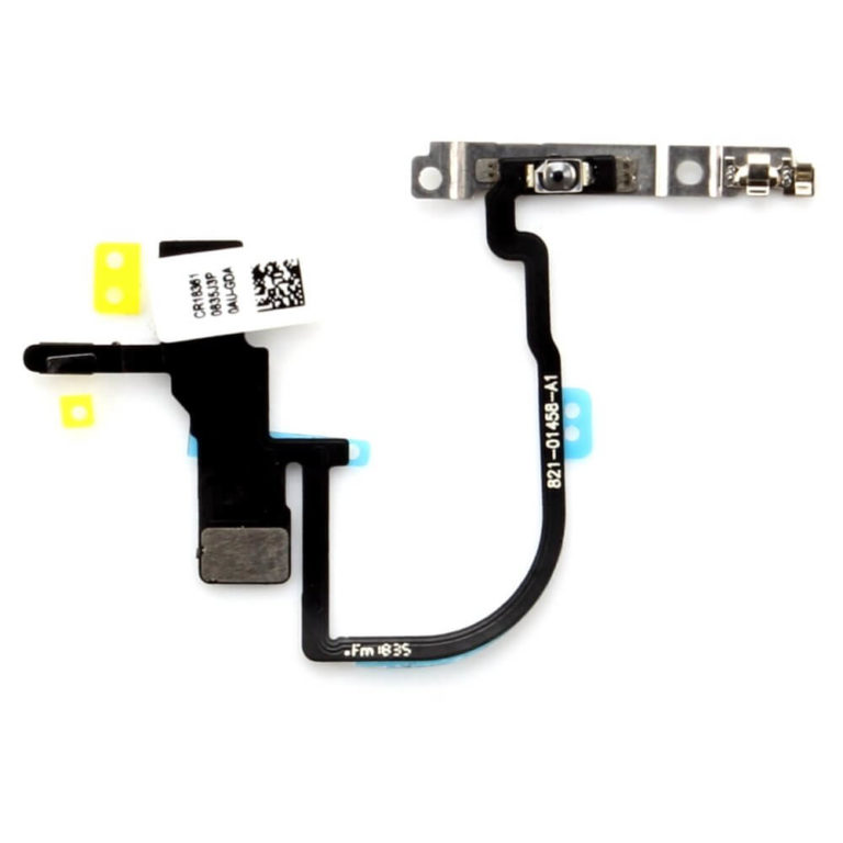 iPhone XS OEM Power Button / Microphone / Camera Flash Flex Cable With Bracket