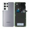 Genuine Samsung G998 Galaxy S21 Ultra Rear Back Glass / Battery Cover With Camera Lens - Phantom Silver