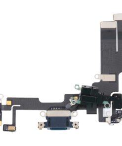 For iPhone 14 Charging Port Dock Connector Flex Cable & Microphones - Black