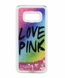 Samsung A600F Galaxy A6 2018 Love Pink Liquid Glitter Filled Gel Case