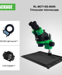 RELIFE RL-M3T Trinocular Stereo Microscope 7X-45X Zoom LED Light