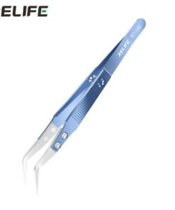 RELIFE RT-15E Precision Titanium Alloy Ceramic Curved Head / Tip Tweezer