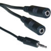 1.5m 3.5mm Stereo Male Jack To Twin Female Aux Cable Splitter