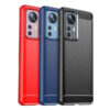 Matte TPU Gel Case With Carbon Fibre Effect For Xiaomi 12