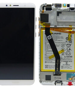 Genuine Huawei Y6 2018 LCD Screen & Touch Digitiser With Frame & Battery - White